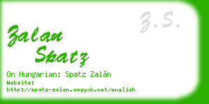 zalan spatz business card